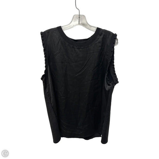 Top Sleeveless Designer By Karl Lagerfeld In Black, Size: L
