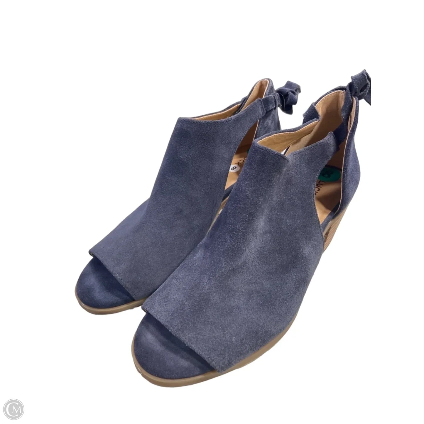 Shoes Heels Block By Lucky Brand In Blue, Size: 8