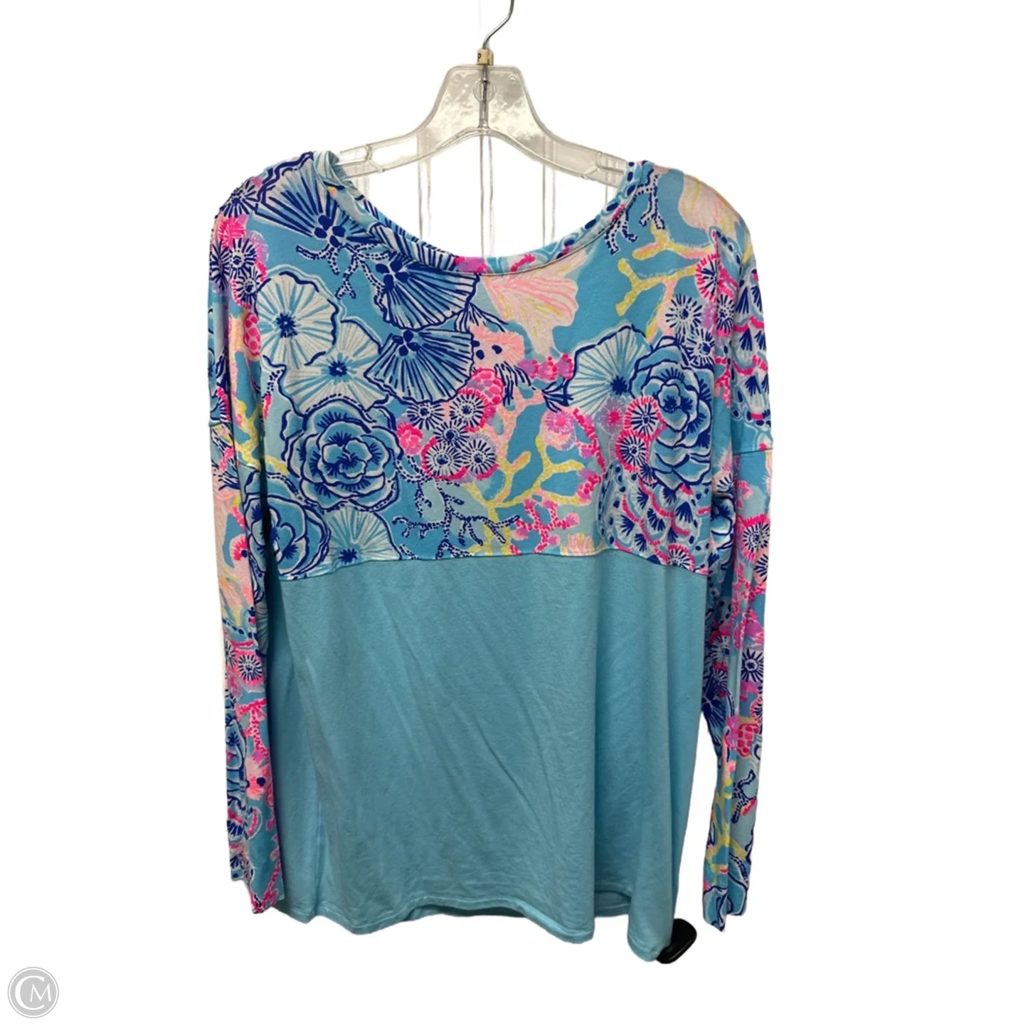 Top Long Sleeve Designer By Lilly Pulitzer In Blue, Size: M