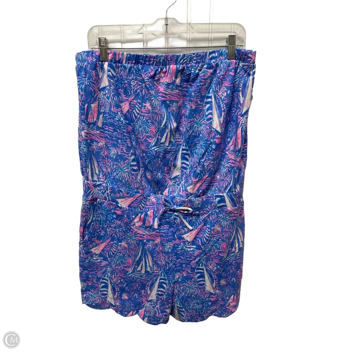 Romper Designer By Lilly Pulitzer In Blue & Pink, Size: Xl