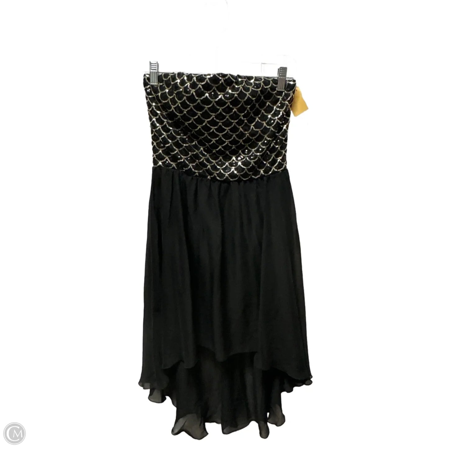 Dress Casual Midi By Clothes Mentor In Black & Gold, Size: M
