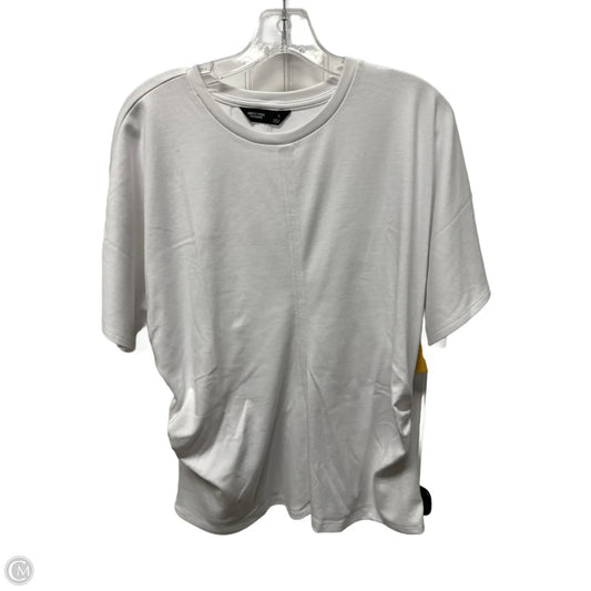 Top Short Sleeve Designer By Vera Wang In White, Size: L