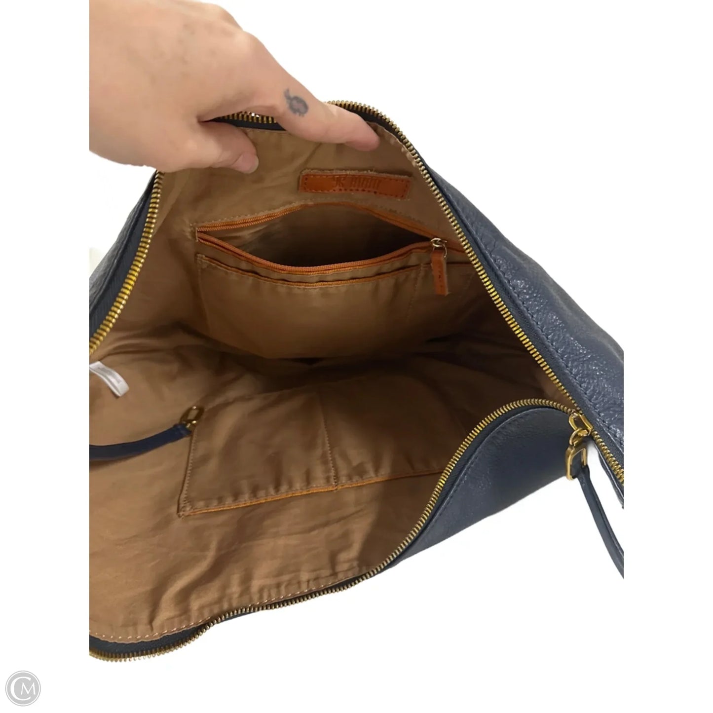 Handbag Leather By Hobo Intl, Size: Large