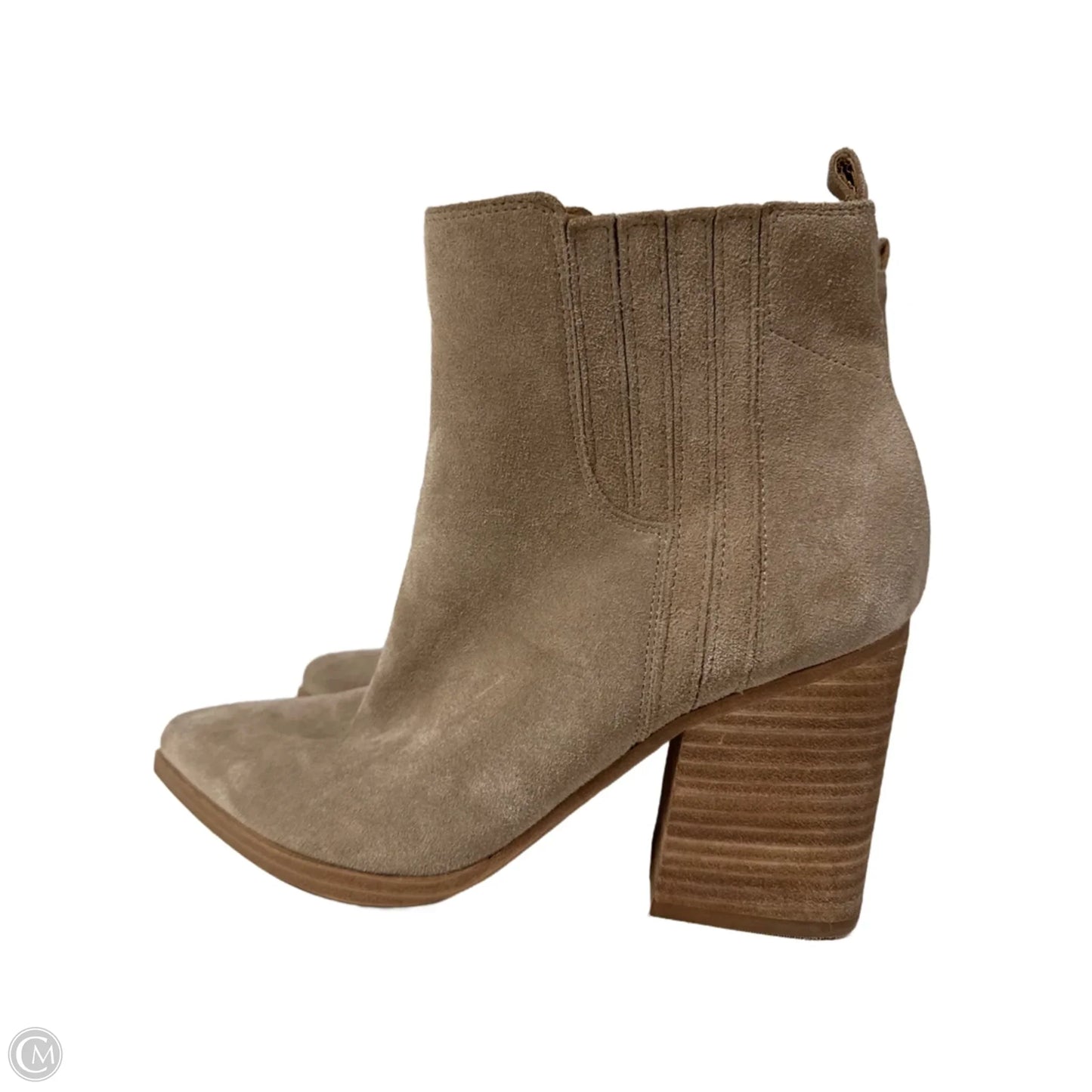 Boots Ankle Heels By Marc Fisher In Tan, Size: 10