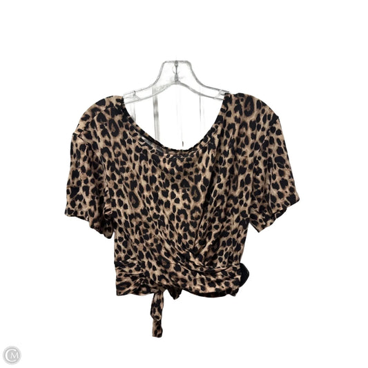 Top Short Sleeve By Victorias Secret In Animal Print, Size: M