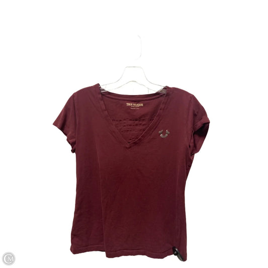 Top Short Sleeve By True Religion In Red, Size: M