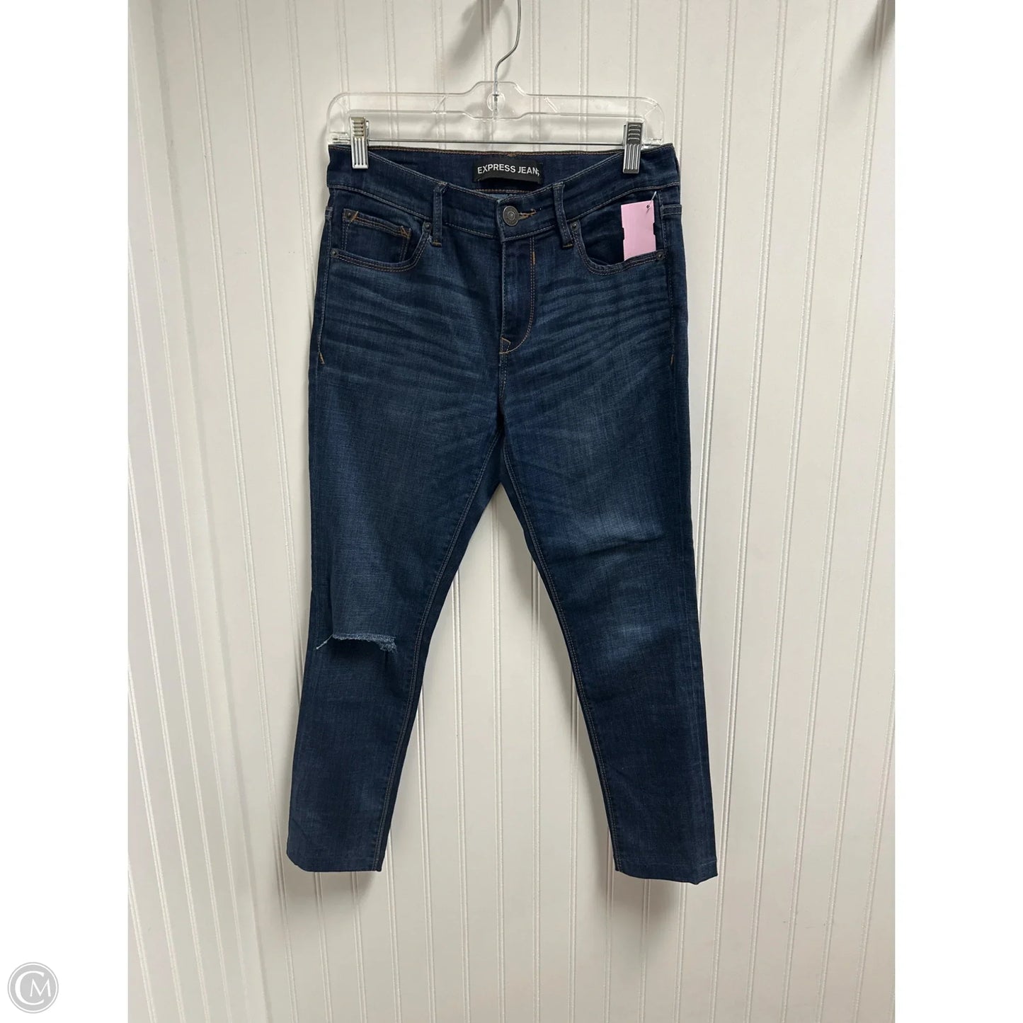 Jeans Straight By Express In Blue Denim, Size: 6