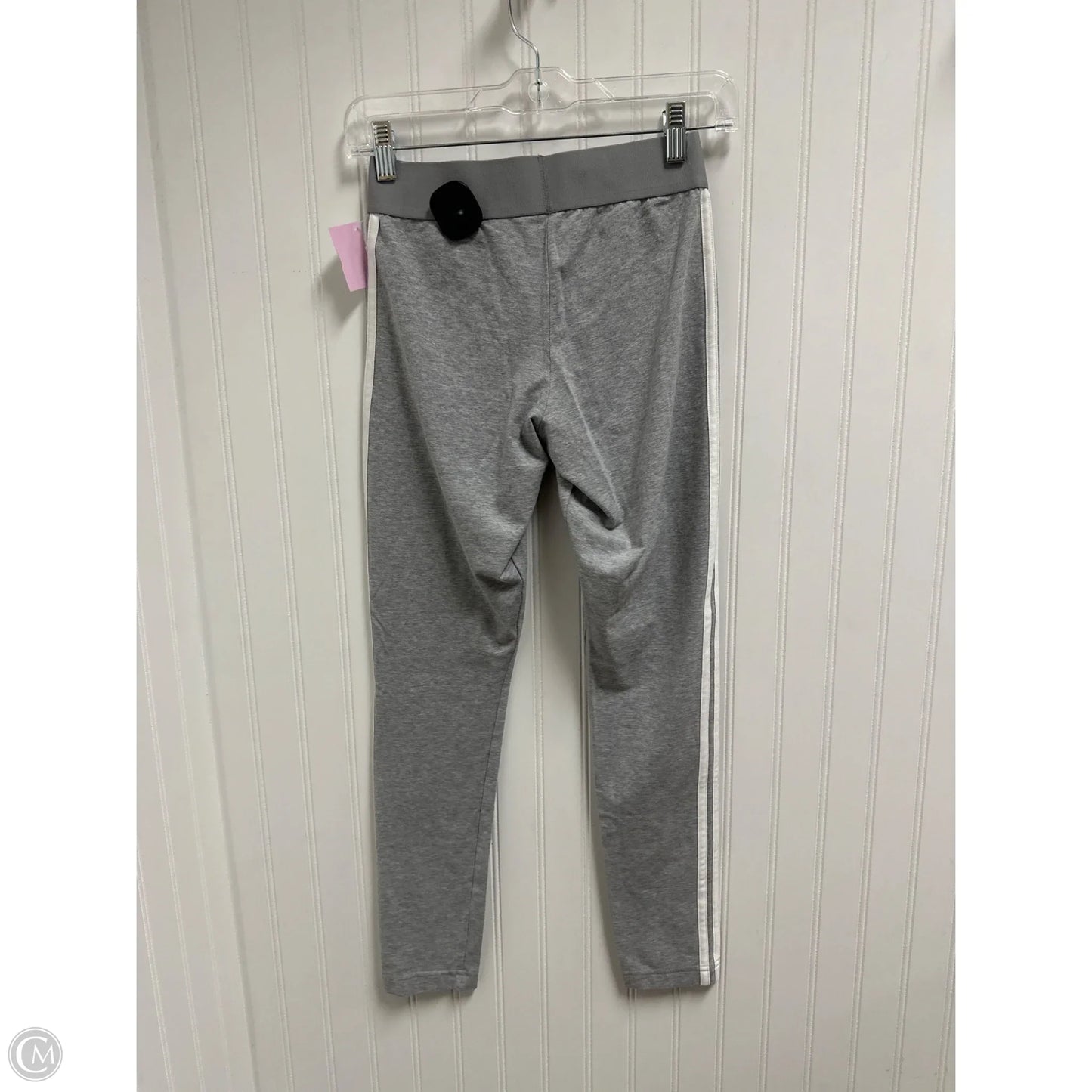 Athletic Leggings By Adidas In Grey & White, Size: 4