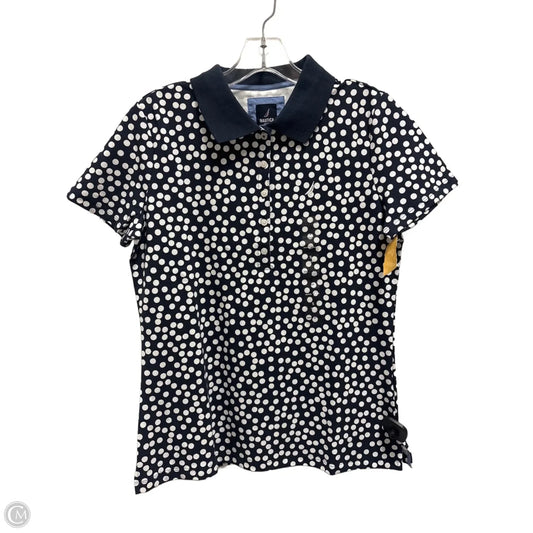 Top Short Sleeve By Nautica In Polkadot Pattern, Size: S