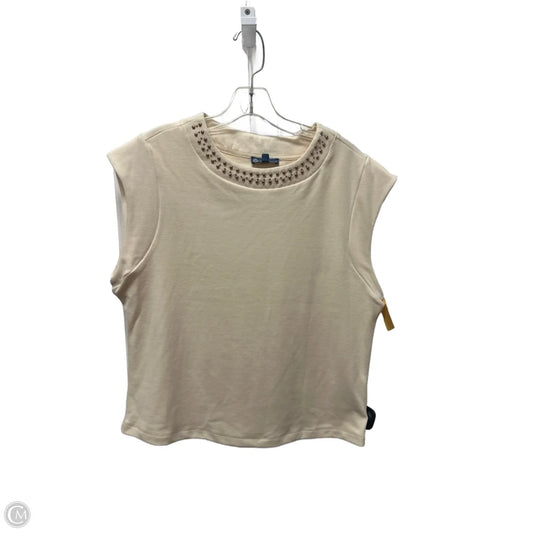 Top Sleeveless By Democracy In Cream, Size: M