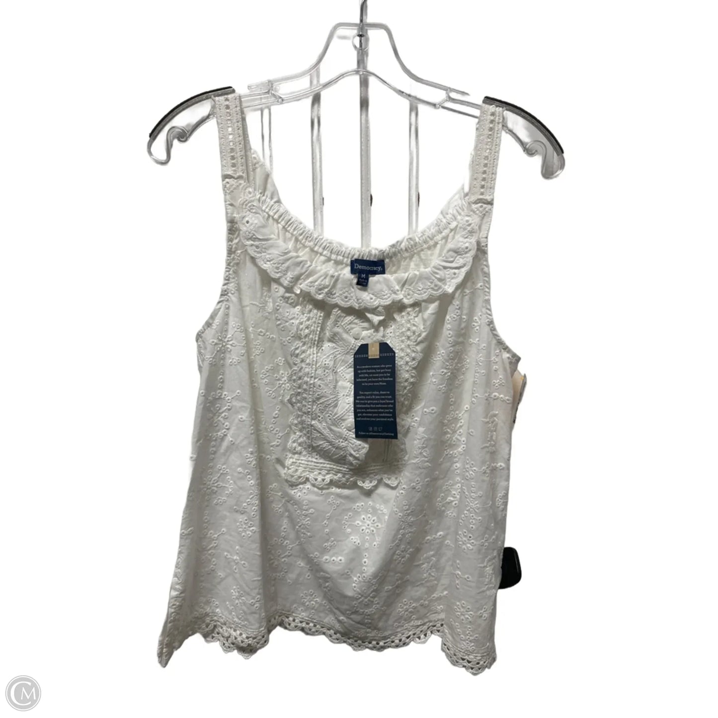 Top Sleeveless By Democracy In White, Size: M