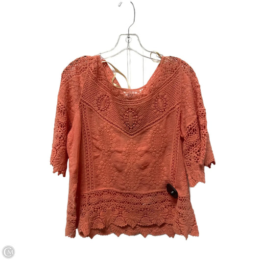 Top 3/4 Sleeve By Democracy In Coral, Size: M