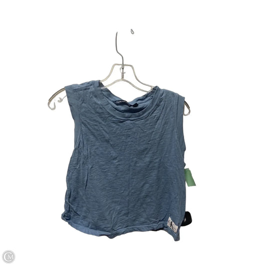 Top Sleeveless By Calvin Klein In Blue, Size: L