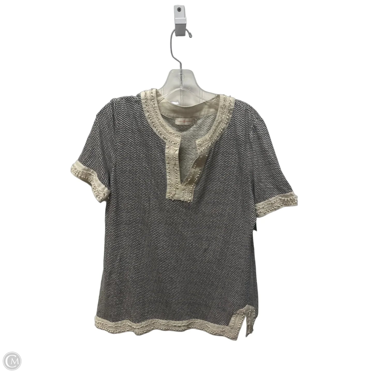 Top Short Sleeve Designer By Tory Burch In Grey, Size: L