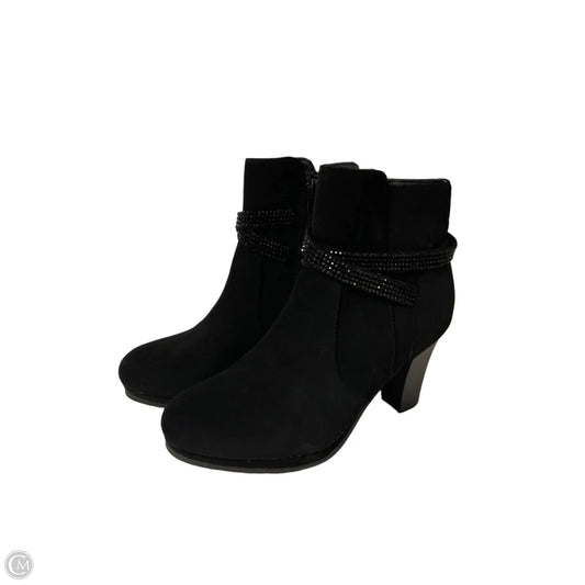 Boots Ankle Heels By Clothes Mentor In Black, Size: 6