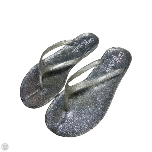 Sandals Flip Flops By Aeropostale In Silver, Size: 8