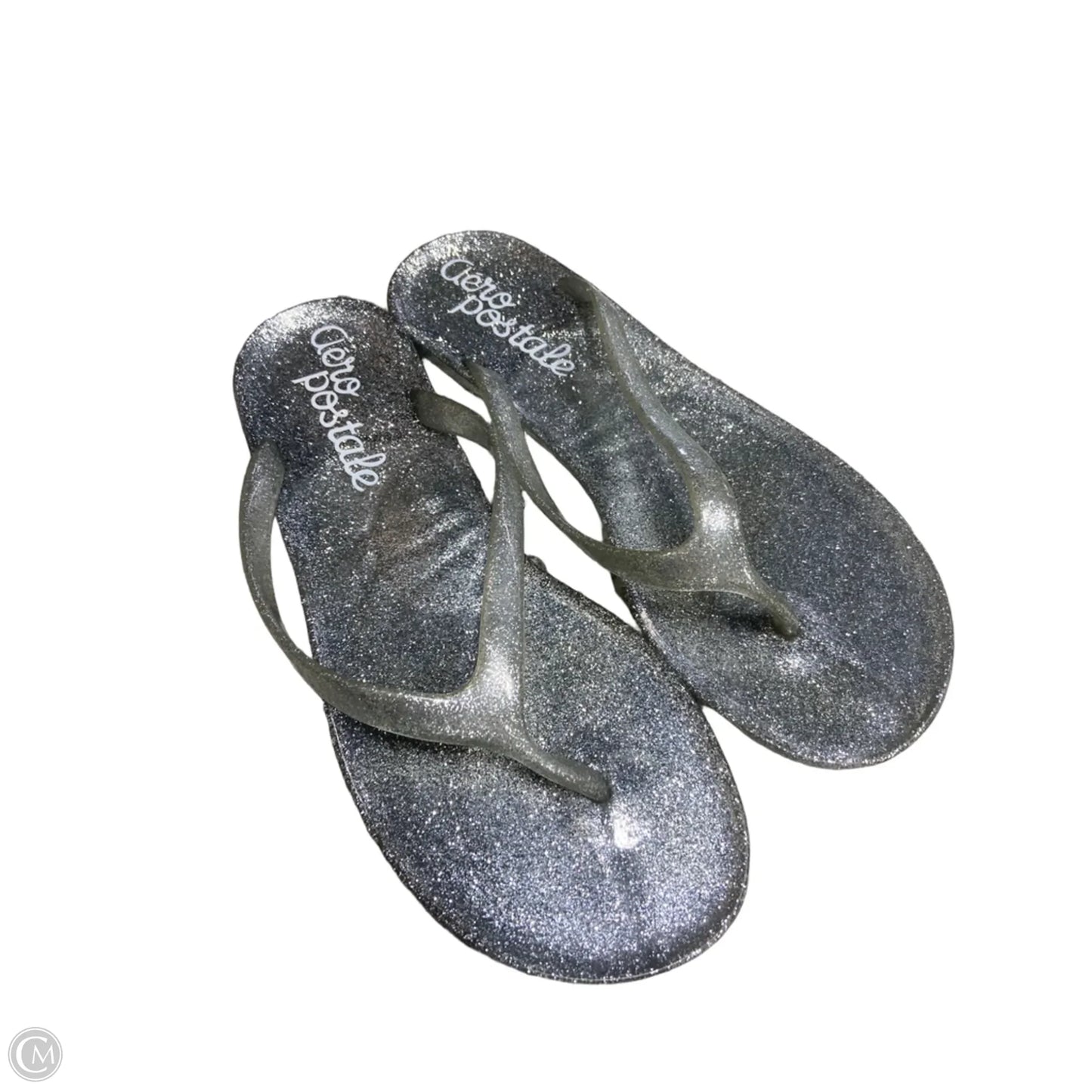 Sandals Flip Flops By Aeropostale In Silver, Size: 8