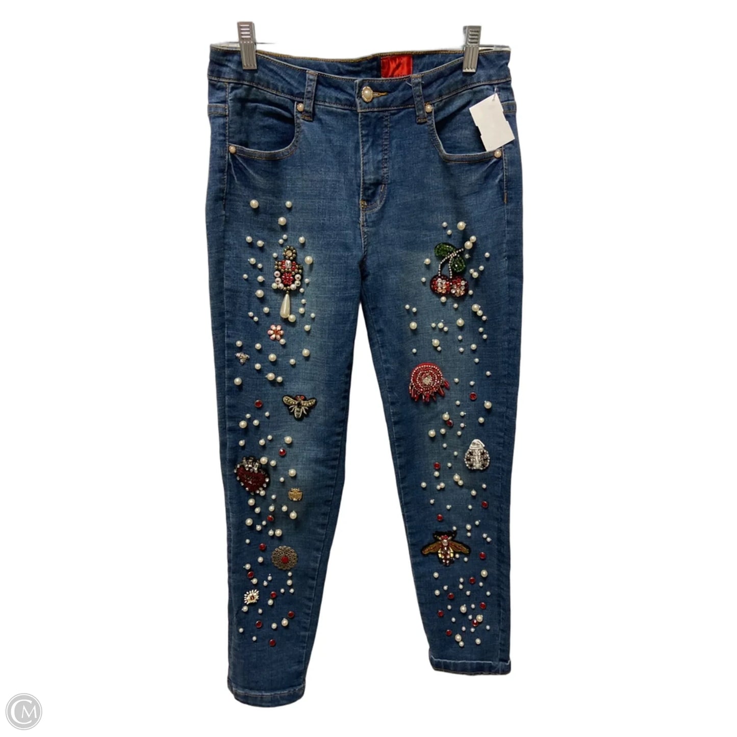 Jeans Straight By Christina In Blue Denim, Size: 4