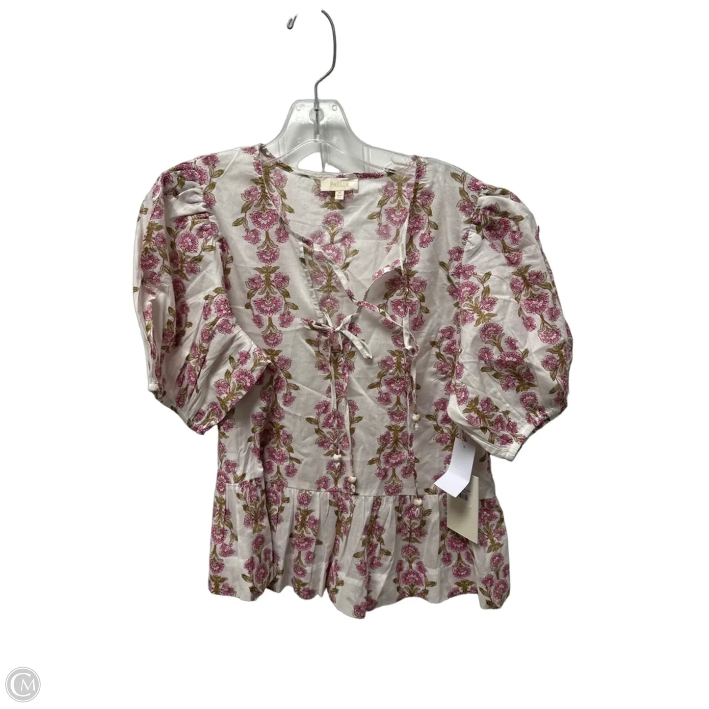 Top Short Sleeve By Parker In Floral Print, Size: M