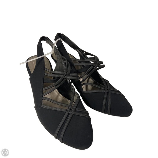 Sandals Heels Kitten By Impo In Black, Size: 8.5