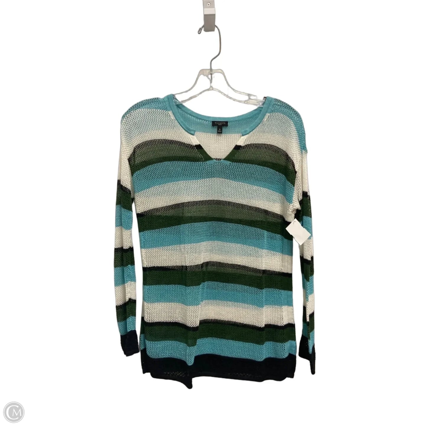 Top Long Sleeve By Talbots In Striped Pattern, Size: S