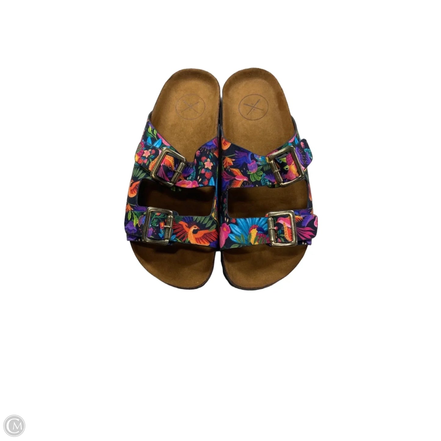 Sandals Flats By Clothes Mentor In Floral Print, Size: 8