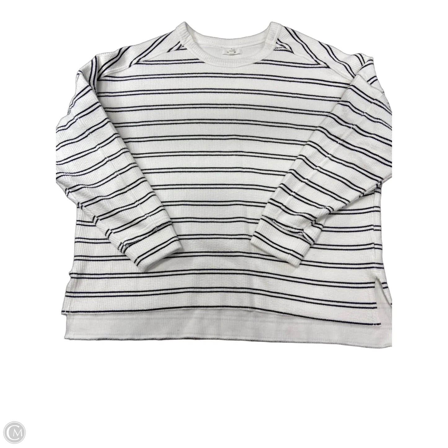 Top Long Sleeve By Maurices In Striped Pattern, Size: L