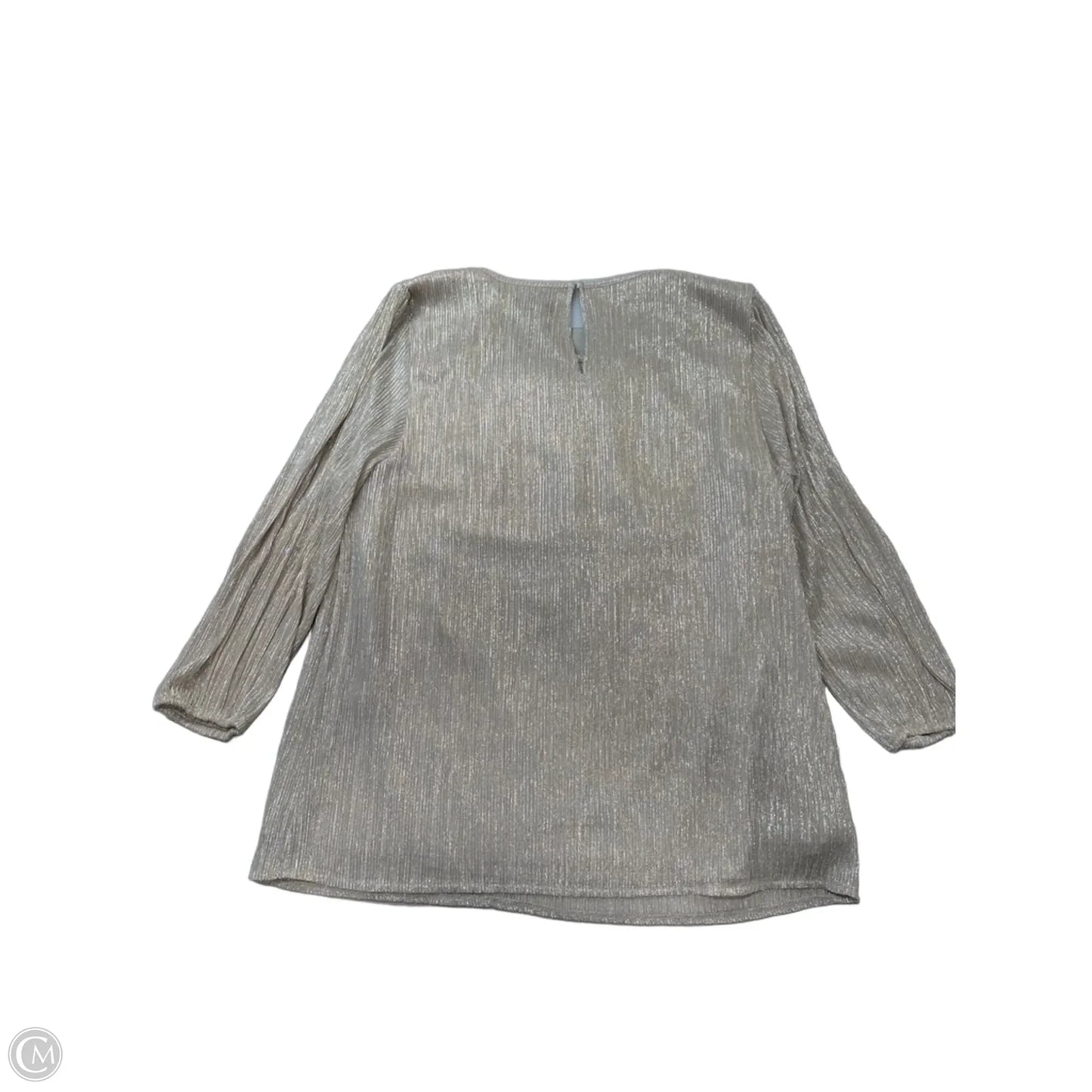 Top Long Sleeve By Ann Taylor In Gold, Size: L