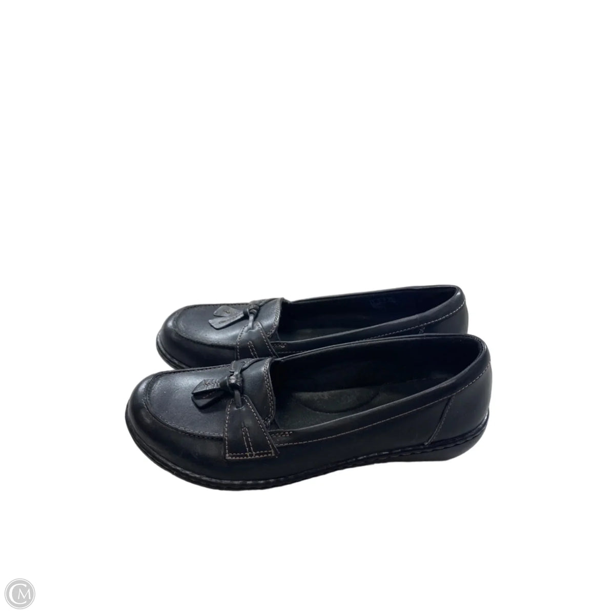 Shoes Flats By Clarks In Black, Size: 9.5