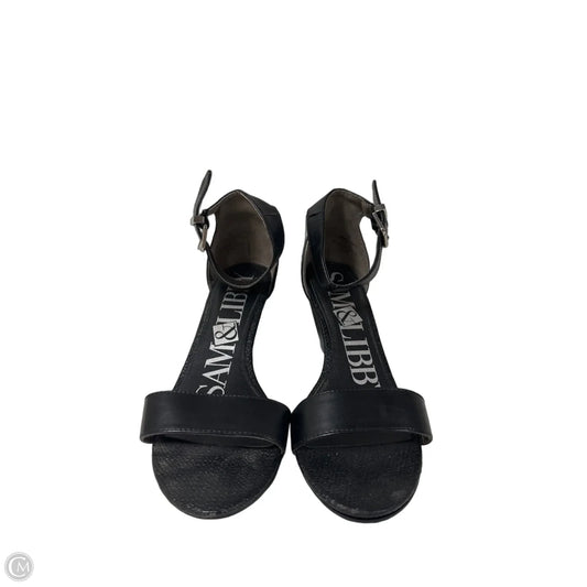 Sandals Heels Wedge By Sam And Libby In Black, Size: 8.5