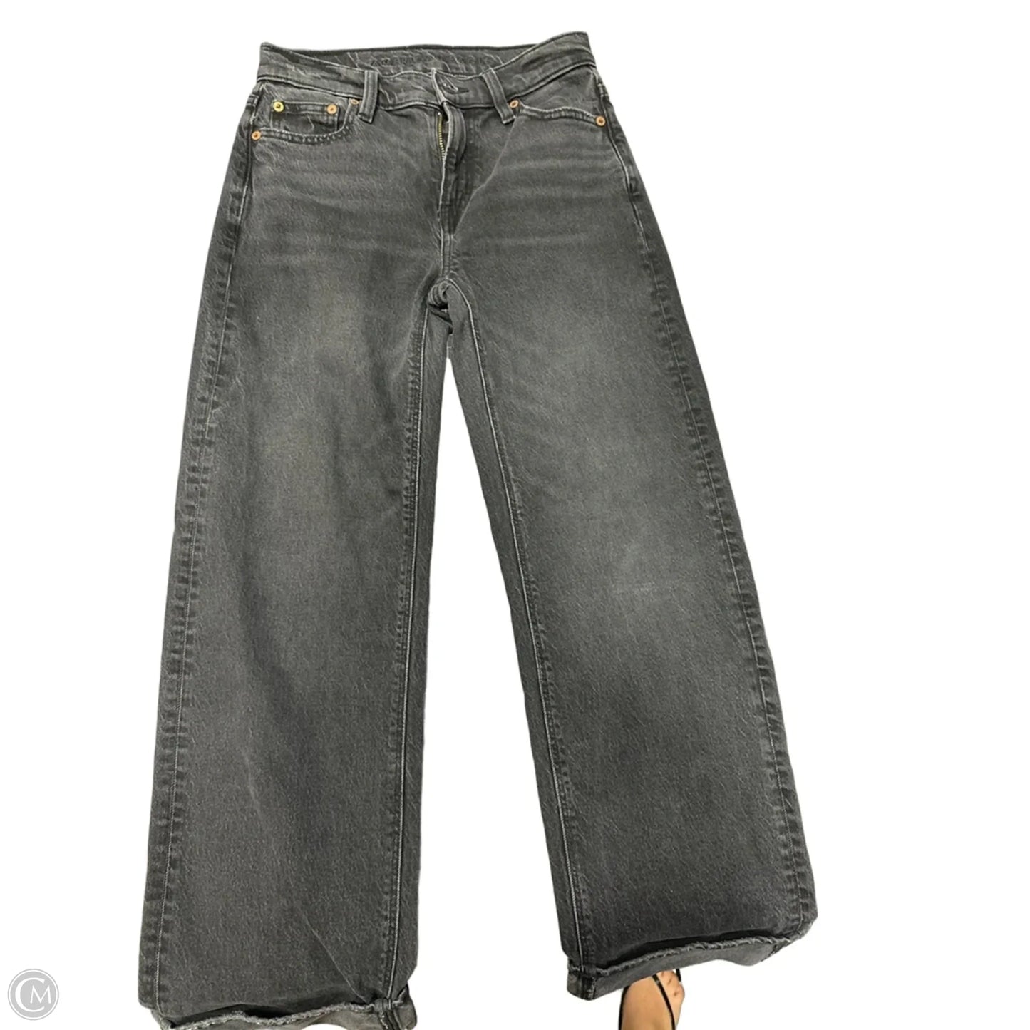 Jeans Straight By American Eagle In Black, Size: 0
