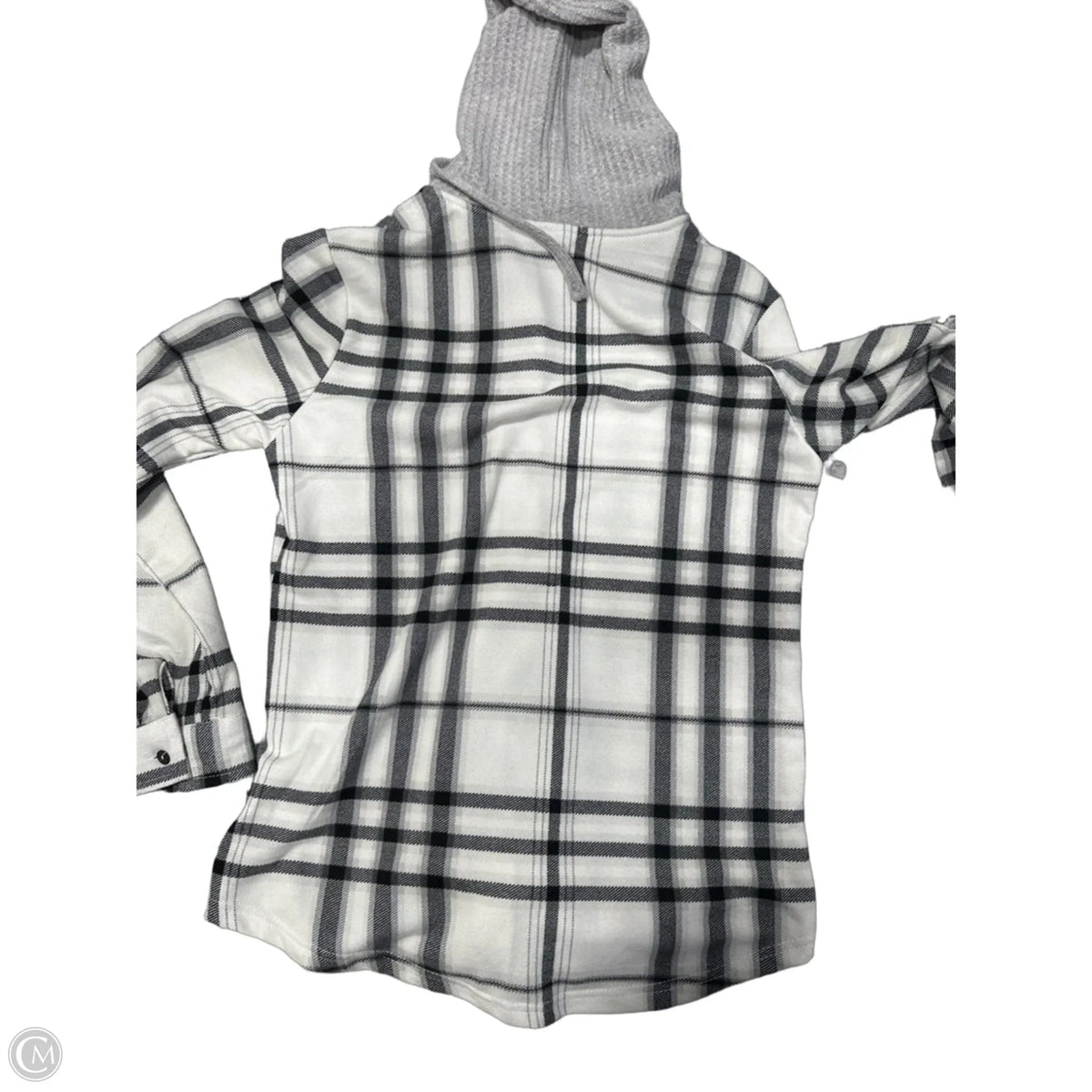 Sweatshirt Hoodie By Eden & Olivia In Plaid Pattern, Size: S