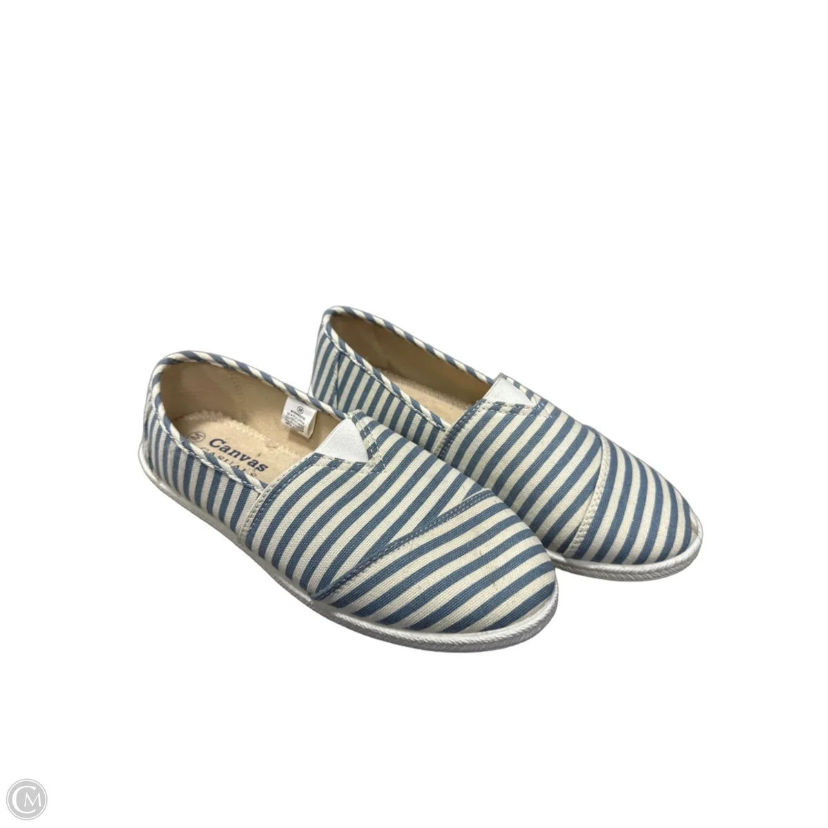 Shoes Flats By Canvas In Striped Pattern, Size: 7.5