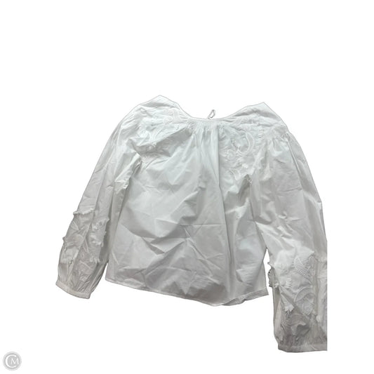 Top Long Sleeve By Loft In White, Size: S