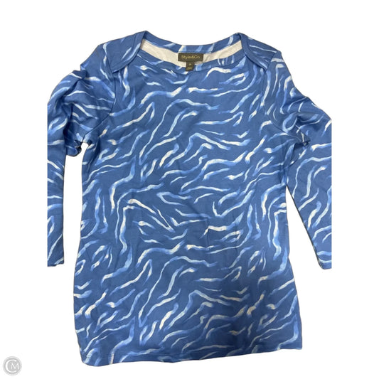 Top Long Sleeve By Style And Company In Blue, Size: Xs