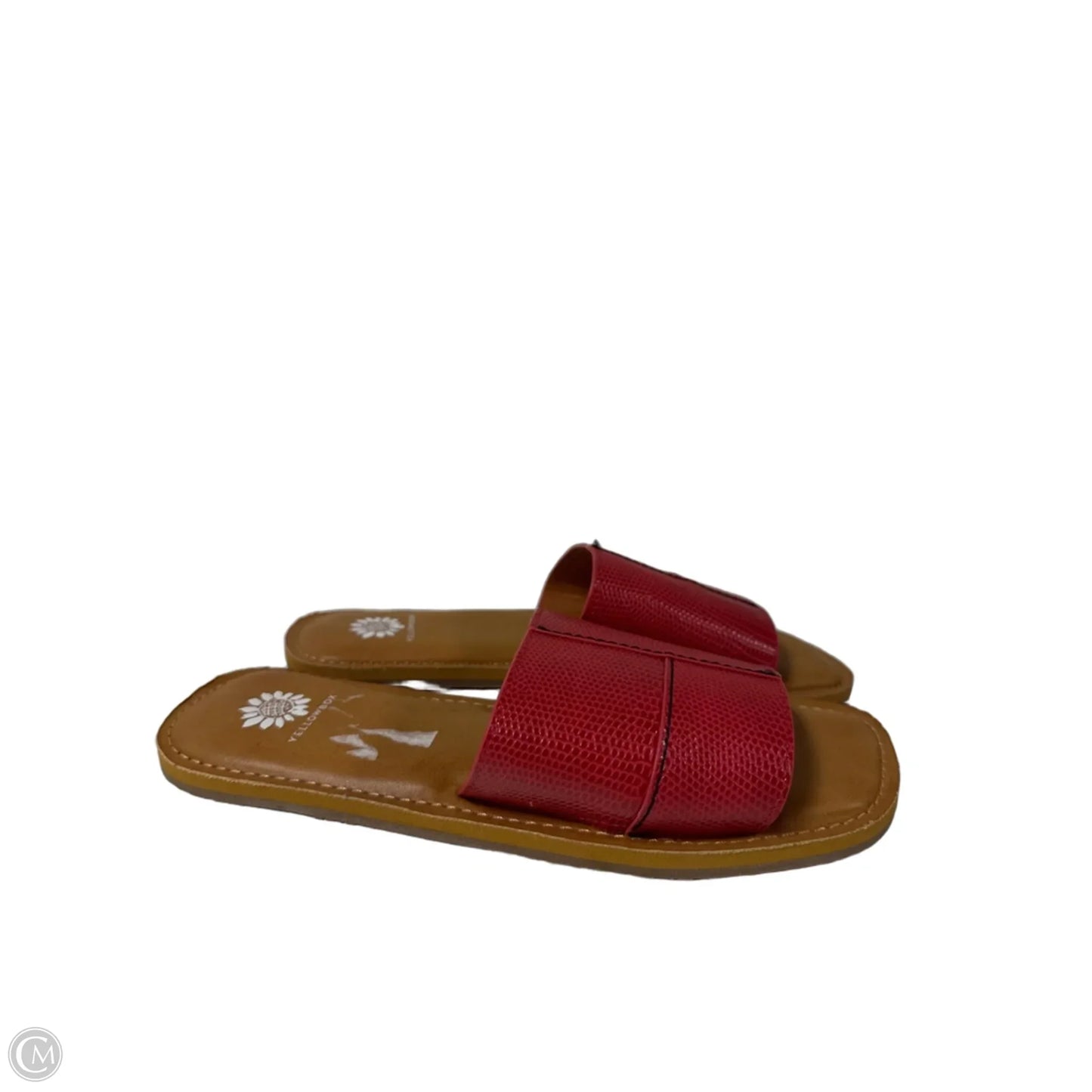 Sandals Flats By Yellow Box In Red, Size: 6.5