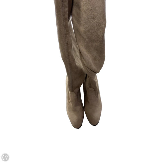 Boots Knee Heels By Clothes Mentor In Brown, Size: 9.5