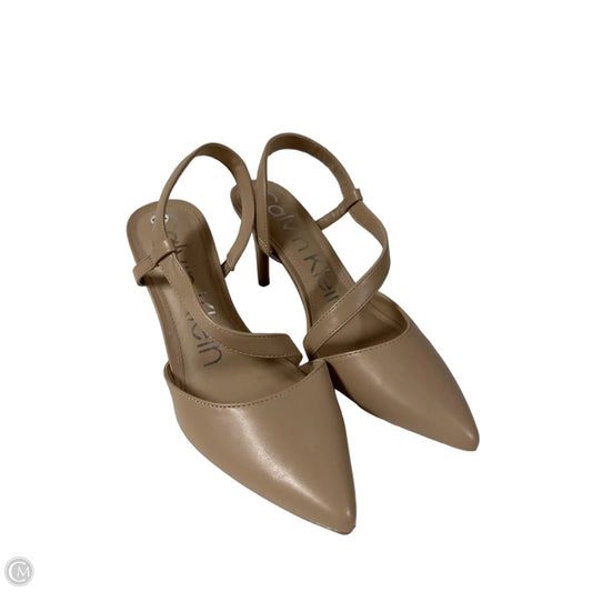 Shoes Heels Kitten By Calvin Klein In Beige, Size: 7.5