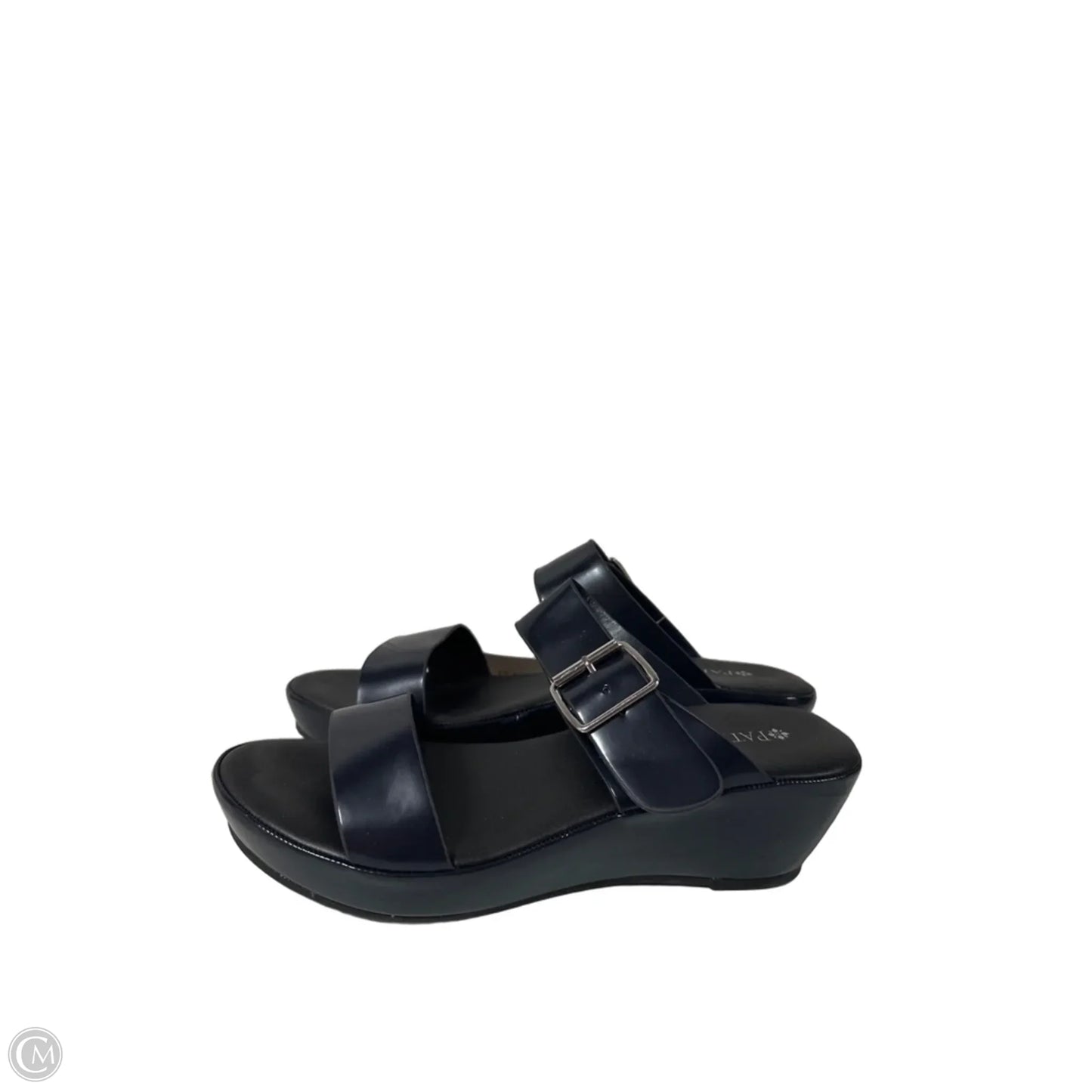 Sandals Heels Platform By Spring Step In Blue, Size: 6.5