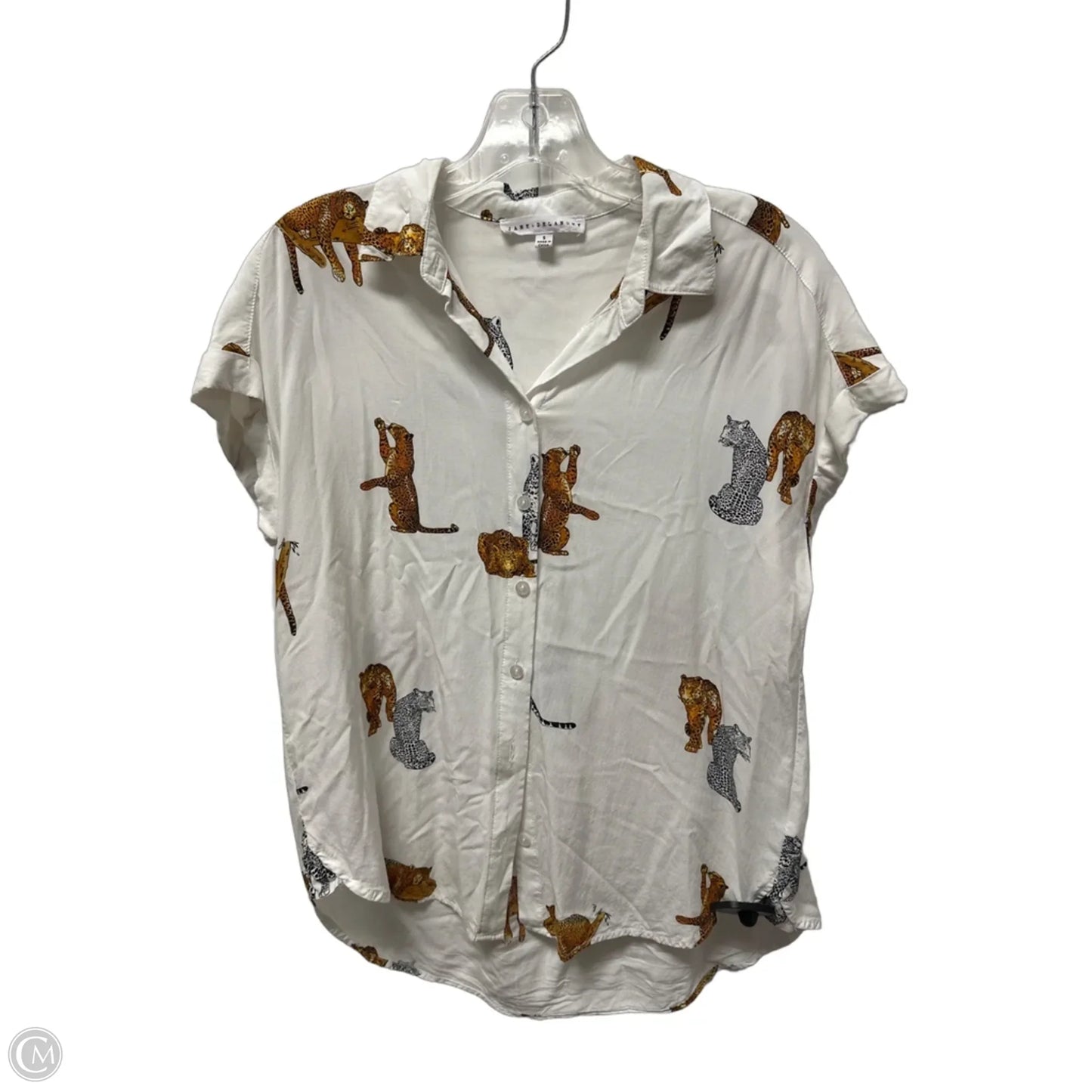 Top Short Sleeve By Clothes Mentor In White, Size: S