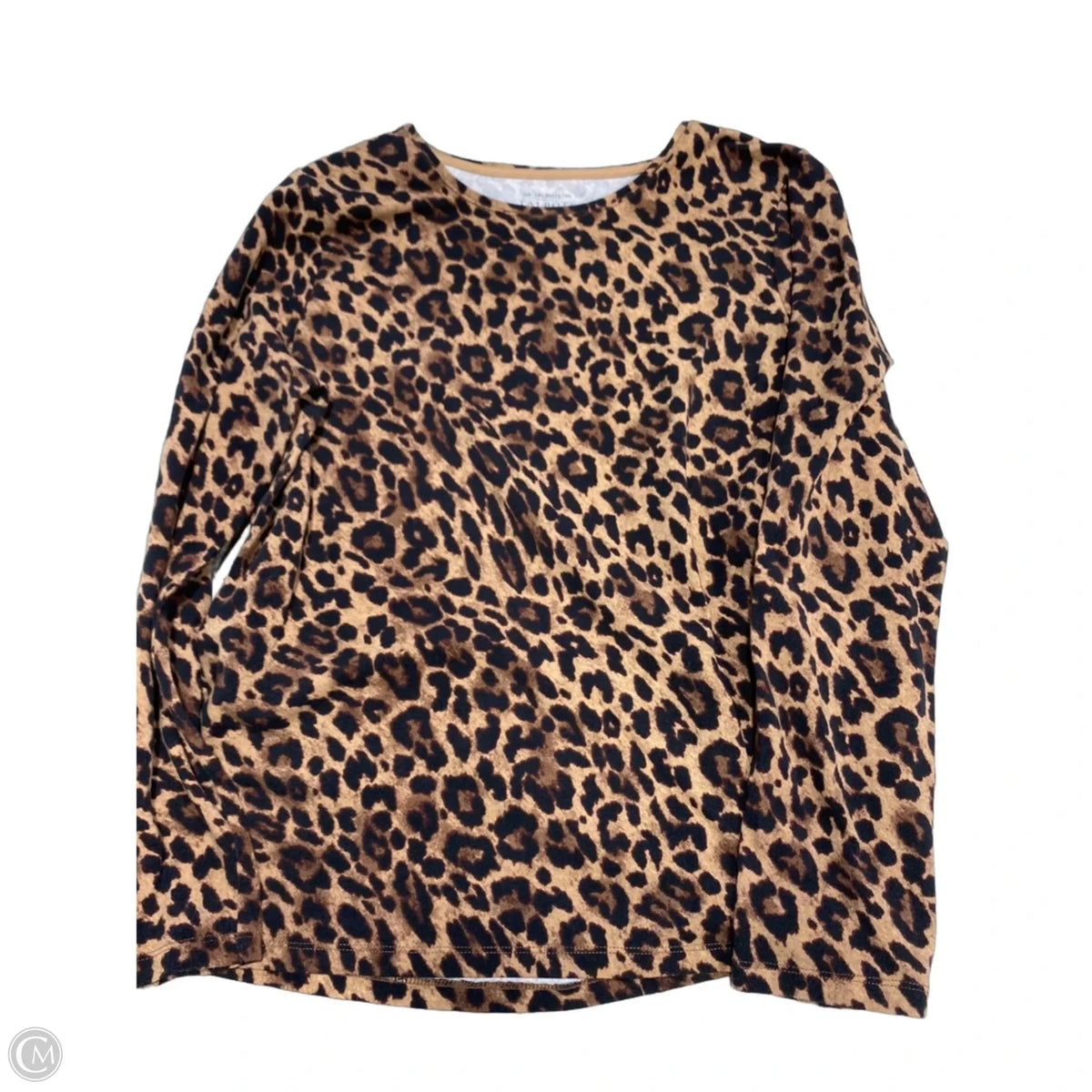 Top Long Sleeve By Talbots In Animal Print, Size: Lp