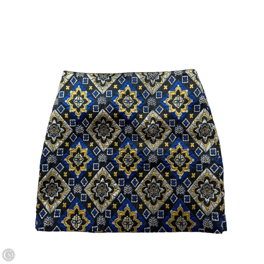 Skirt Mini & Short By Loft In Yellow Denim, Size: L