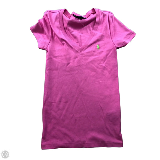 Top Short Sleeve By Ralph Lauren In Pink, Size: M