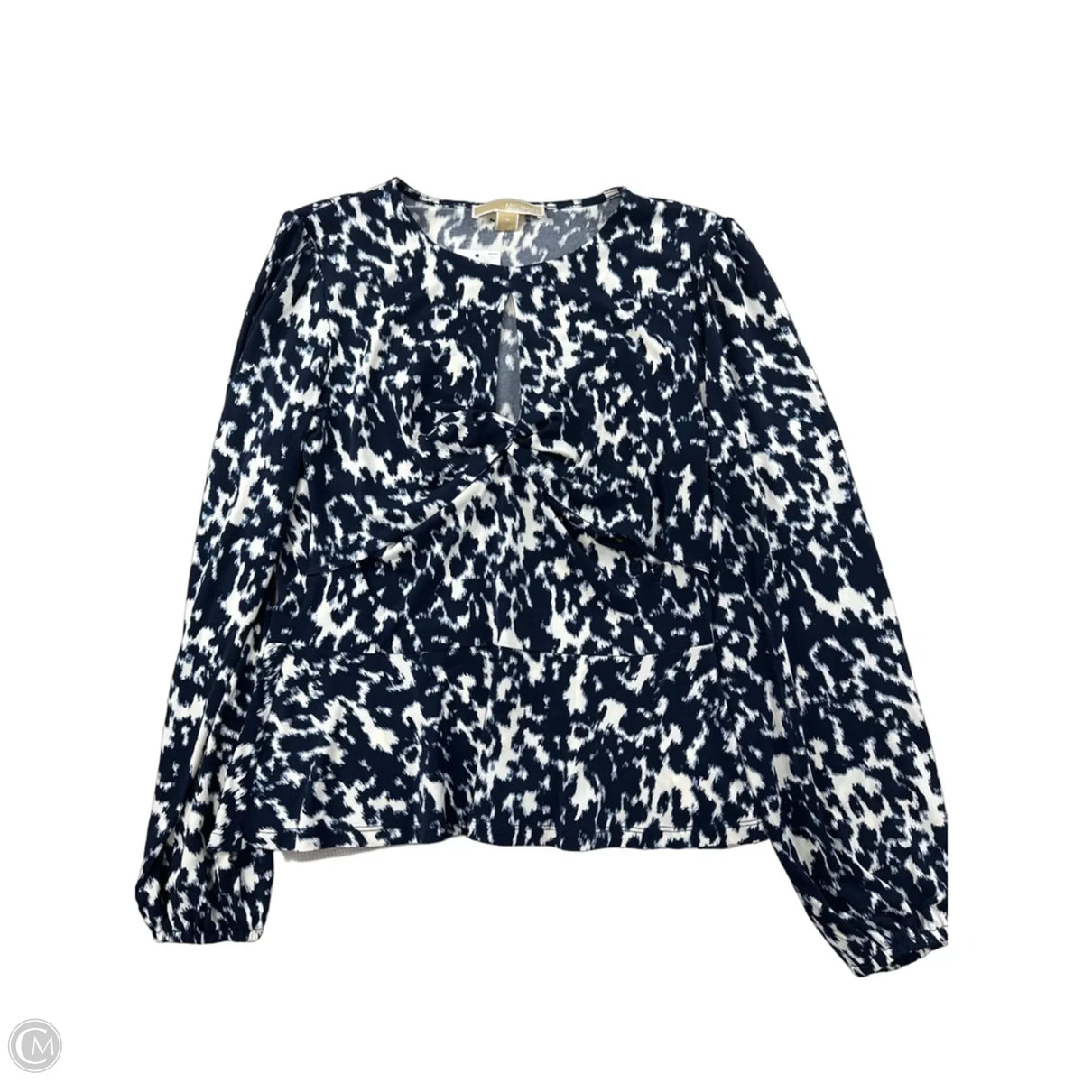 Top Long Sleeve Designer By Michael Kors In Blue, Size: M