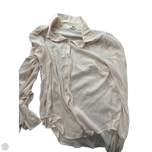 Top Long Sleeve By Festi In Tan, Size: 10