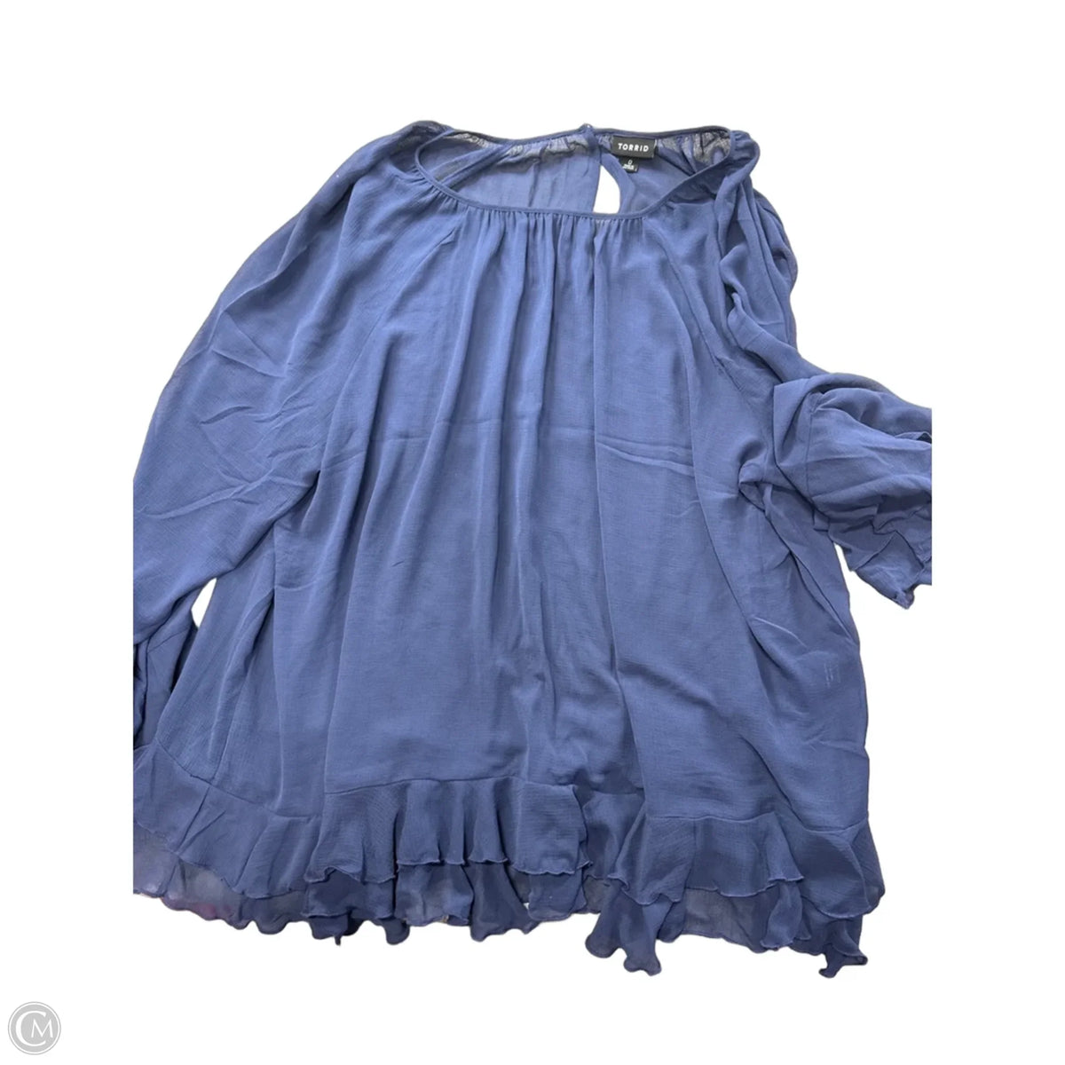 Top Long Sleeve By Torrid In Navy, Size: L