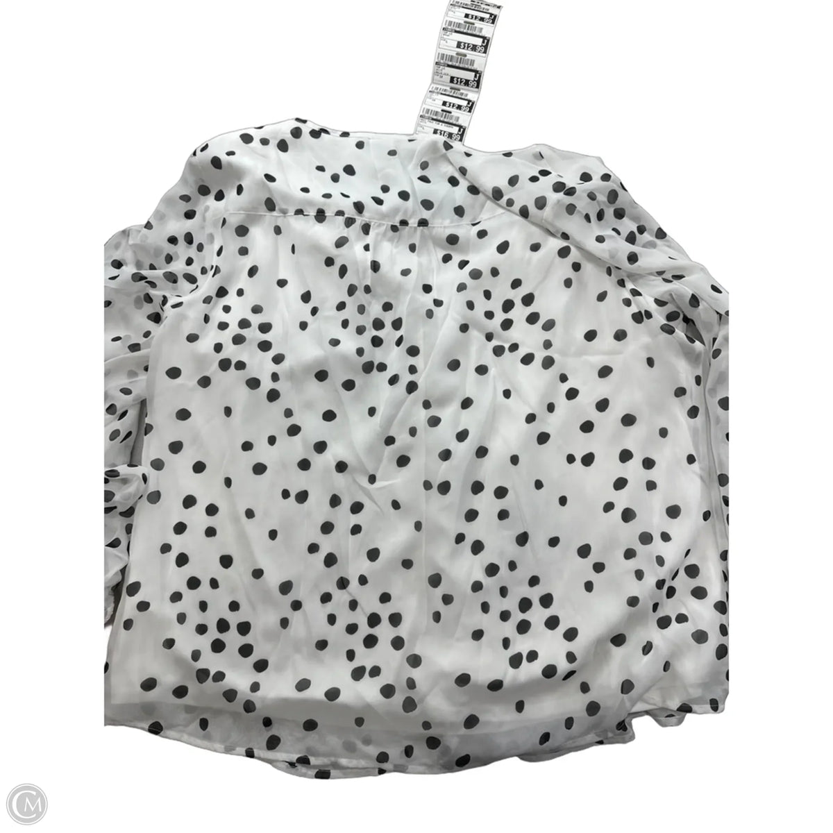 Top Long Sleeve By Lane Bryant In Polkadot Pattern, Size: Xl