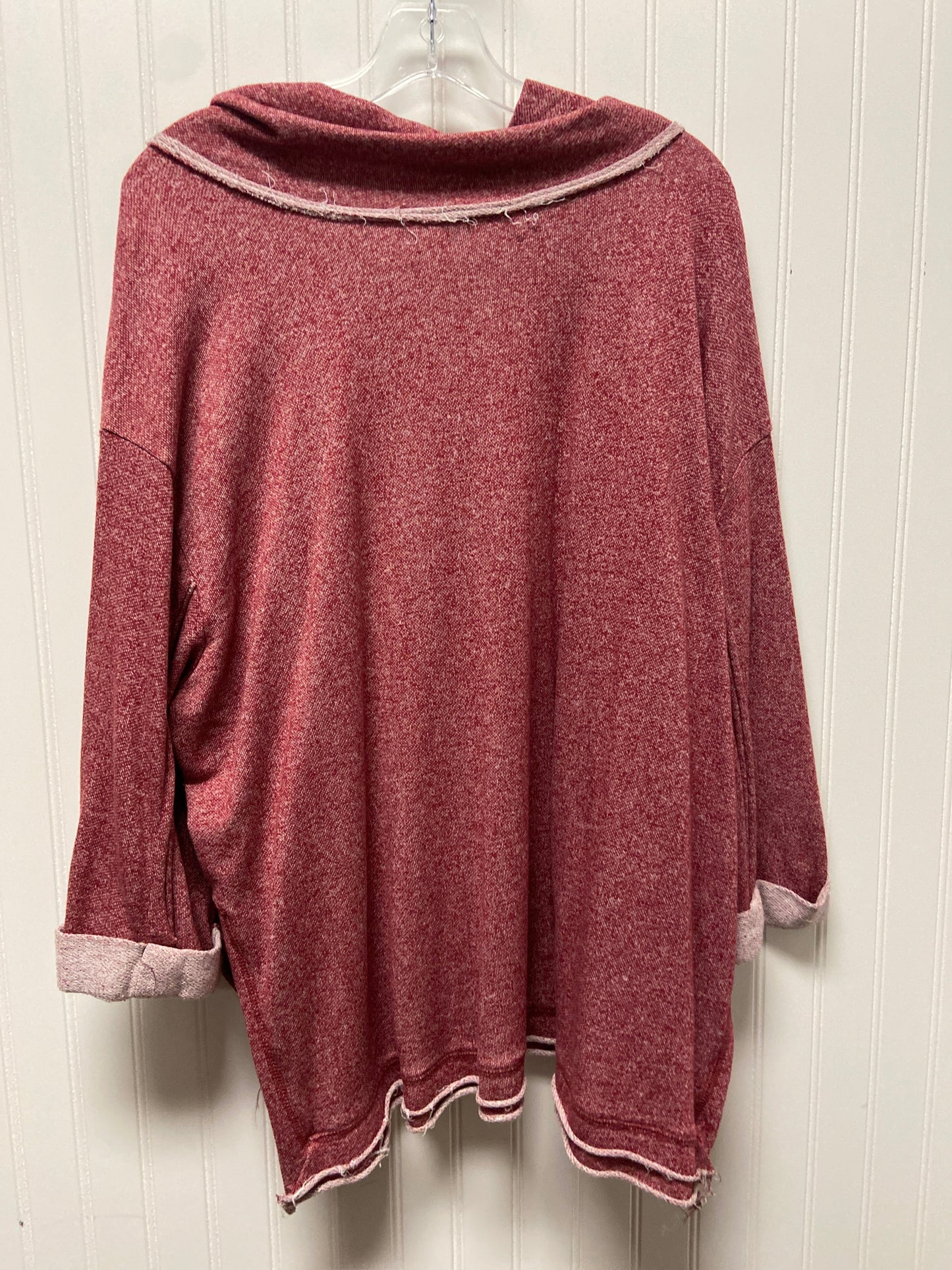 Brick Red Top Long Sleeve Umgee, Size Xl