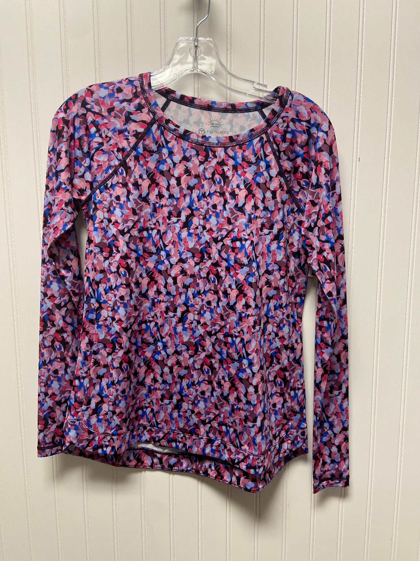 Athletic Top Long Sleeve Crewneck By Talbots O In Pink Blue, Size: Petite   Small