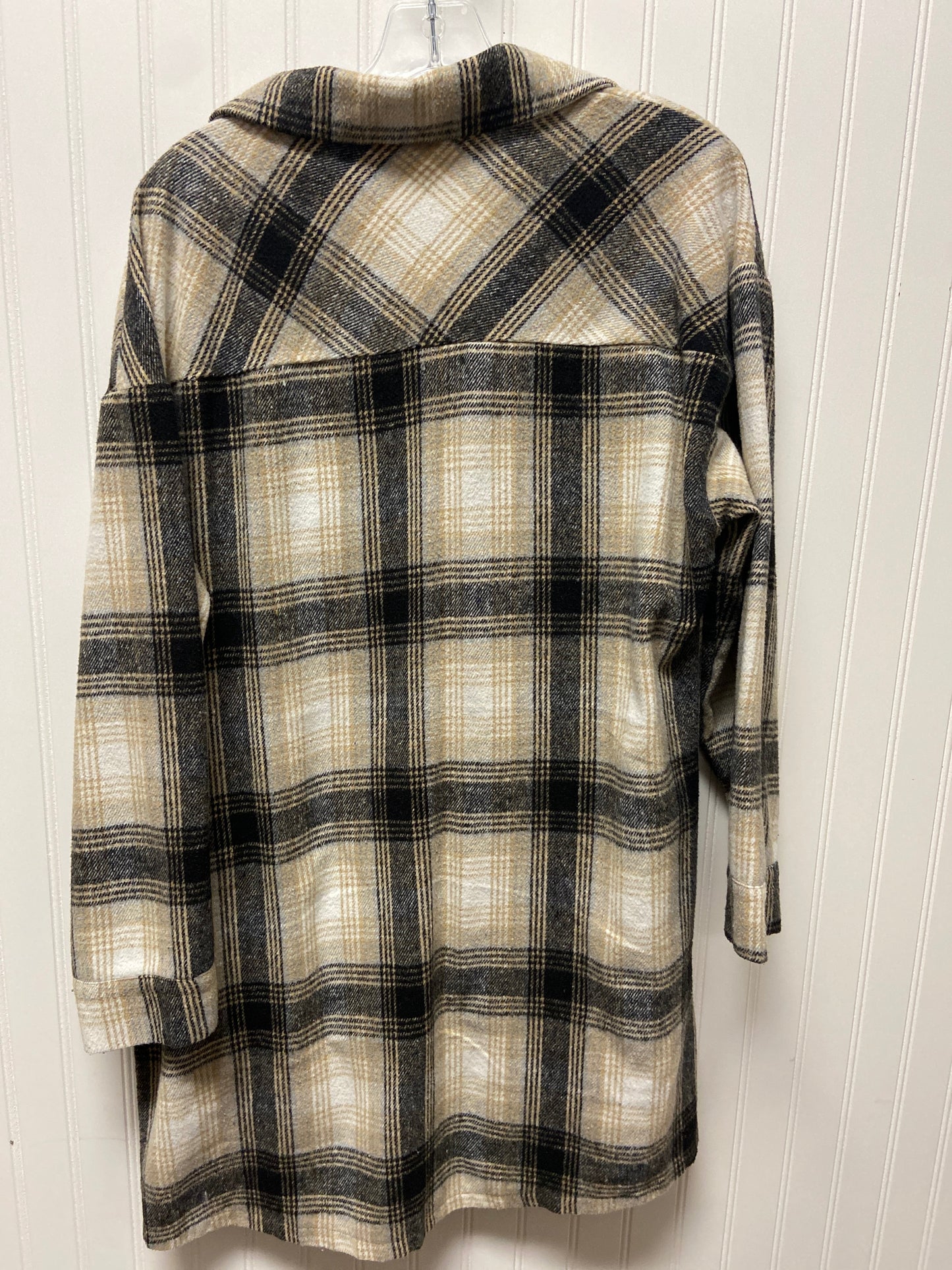 Jacket Shirt By Cupshe In Plaid, Size: M